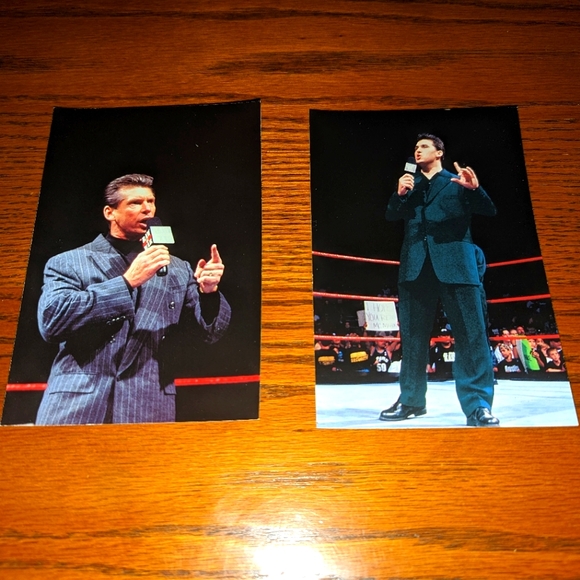 Vince McMahon Shane McMahon WWF Wrestlemania Live! 4" x 6" PhotoCards Set - Picture 1 of 2